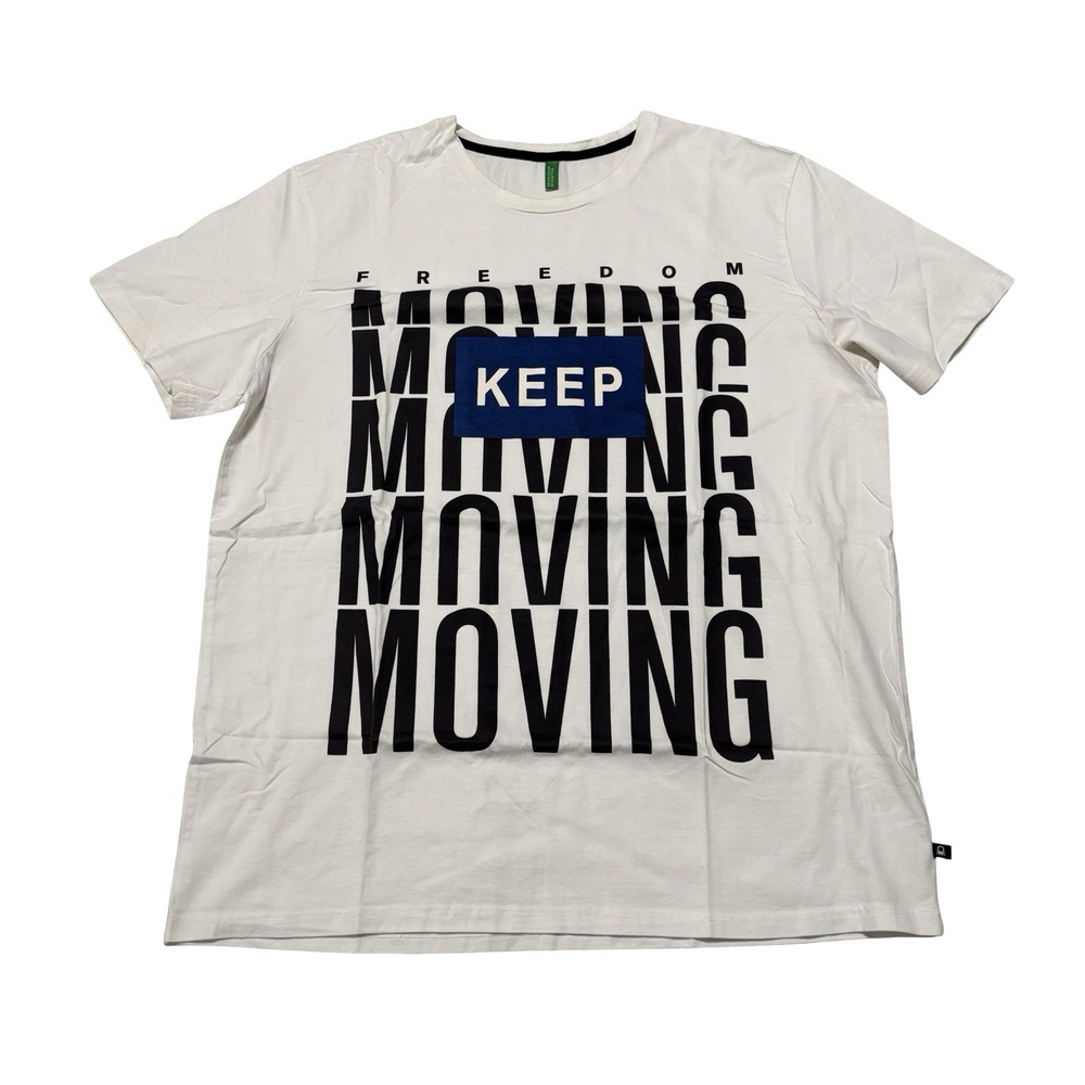 United Colors Of Benetton Men's Freedom Keep Moving T Shirt Size XL 23 x 29